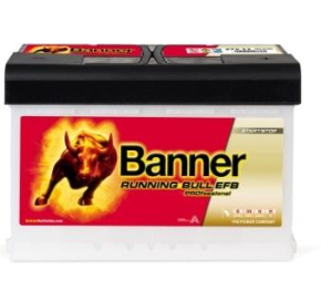 Banner 75Ah 700A 12V EFB PRO Akumuliatoriai