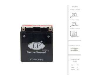 LANDPORT YTX20CH-BS 18Ah AGM