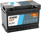 Akumuliatorius EXIDE 70 Ah 760 A EN 12V EFB EL700