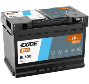 EXIDE 70 Ah 760 A EN EL700