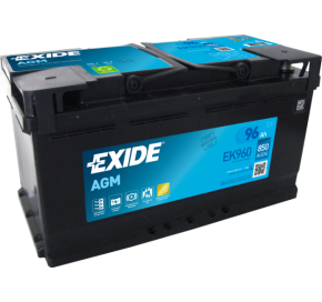 Exide 96 Ah 850 A EK960 AGM Akumuliatoriai