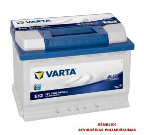 Varta 74 Ah 680 A E12 Akumuliatoriai