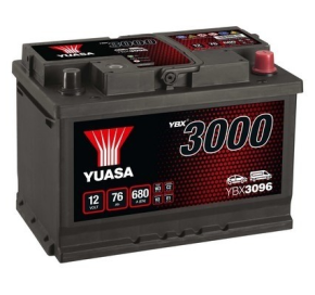 Yuasa 76 Ah 680 A YBX3096 Akumuliatoriai