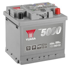  Yuasa 54 Ah 500 A YBX5012 Akumuliatoriai