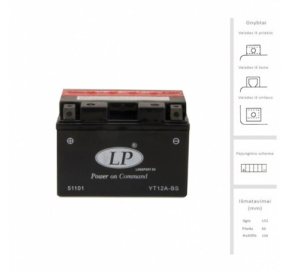 LANDPORT YT12A-BS 10Ah AGM