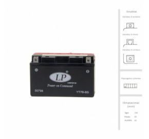 Landport 6.5 Ah YT7B-BS 12v AGM Motociklams