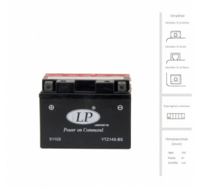LANDPORT YTZ14S-BS 11.2Ah AGM
