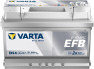 Varta 65 Ah 650 A D54 EFB