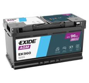 Exide 96 Ah 850 A EK960 AGM Akumuliatoriai Exide 96 Ah 850 A EK960 AGM Akumuliatoriai